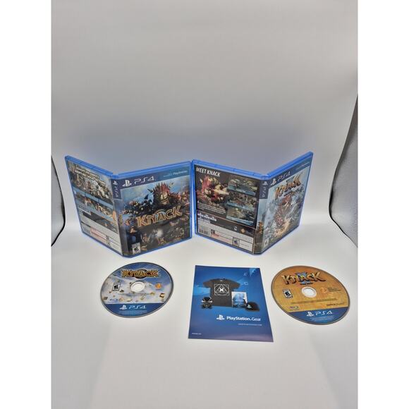 Knack 1 and 2 (Sony PlayStation 4) Disc and Case Tested and Working